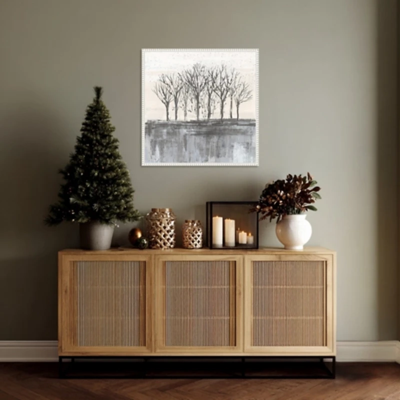 Trees at Dawn II Framed Canvas Art Print