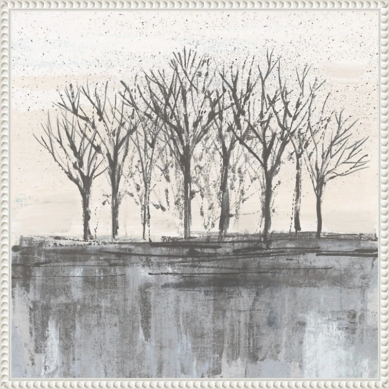 Trees at Dawn II Framed Canvas Art Print