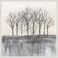 Trees at Dawn II Framed Canvas Art Print