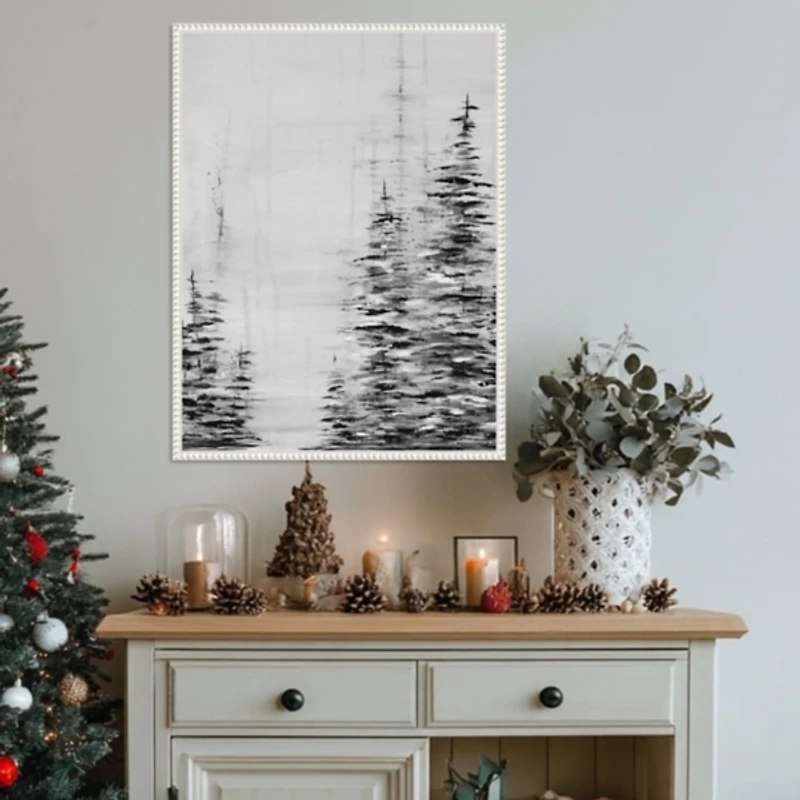 Winter Woods Framed Canvas Art Print
