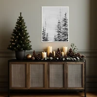 Winter Woods Framed Canvas Art Print