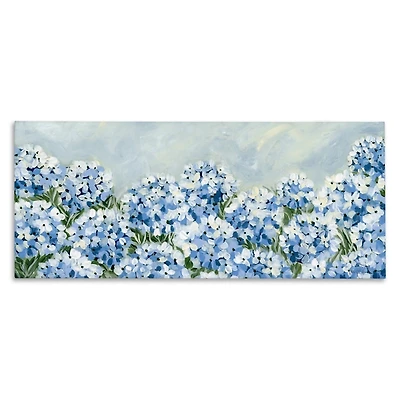 Blue Hydrangea Meadow Canvas Art Print