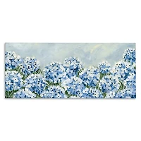 Blue Hydrangea Meadow Canvas Art Print, 30x13