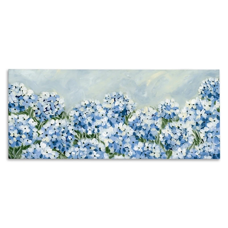 Blue Hydrangea Meadow Canvas Art Print
