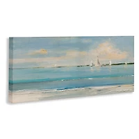 Distant Sailboats Canvas Art Print