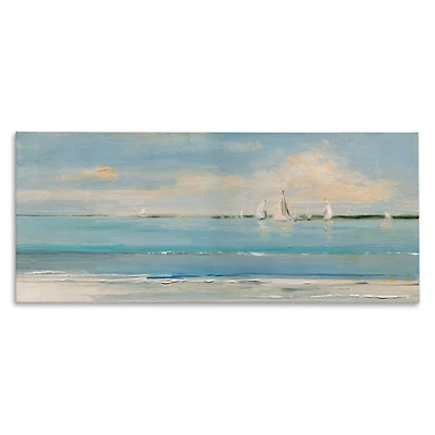 Distant Sailboats Canvas Art Print