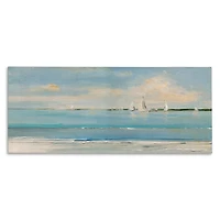 Distant Sailboats Canvas Art Print