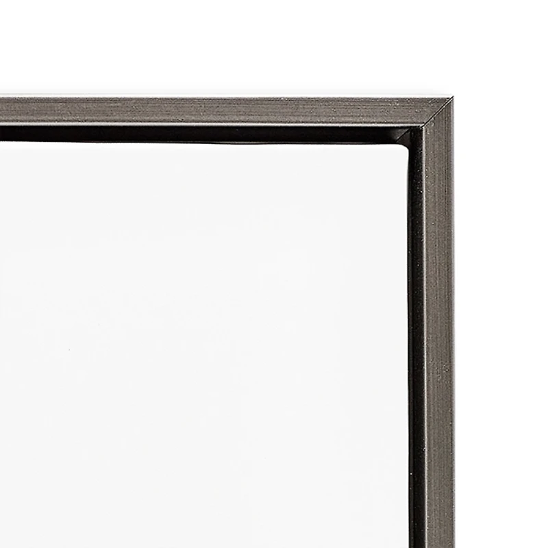 Distant Sailboat Silver Framed Canvas Print, 31x14