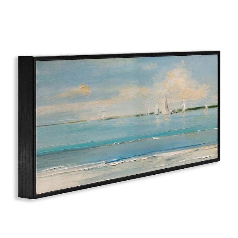 Distant Sailboat Framed Art Print