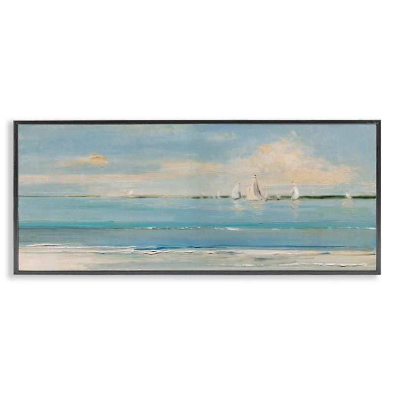 Distant Sailboat Framed Art Print