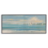 Distant Sailboat Framed Art Print