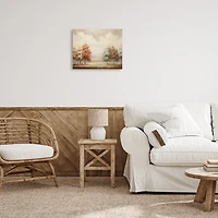 Muted Autumn Treeline Canvas Art Print