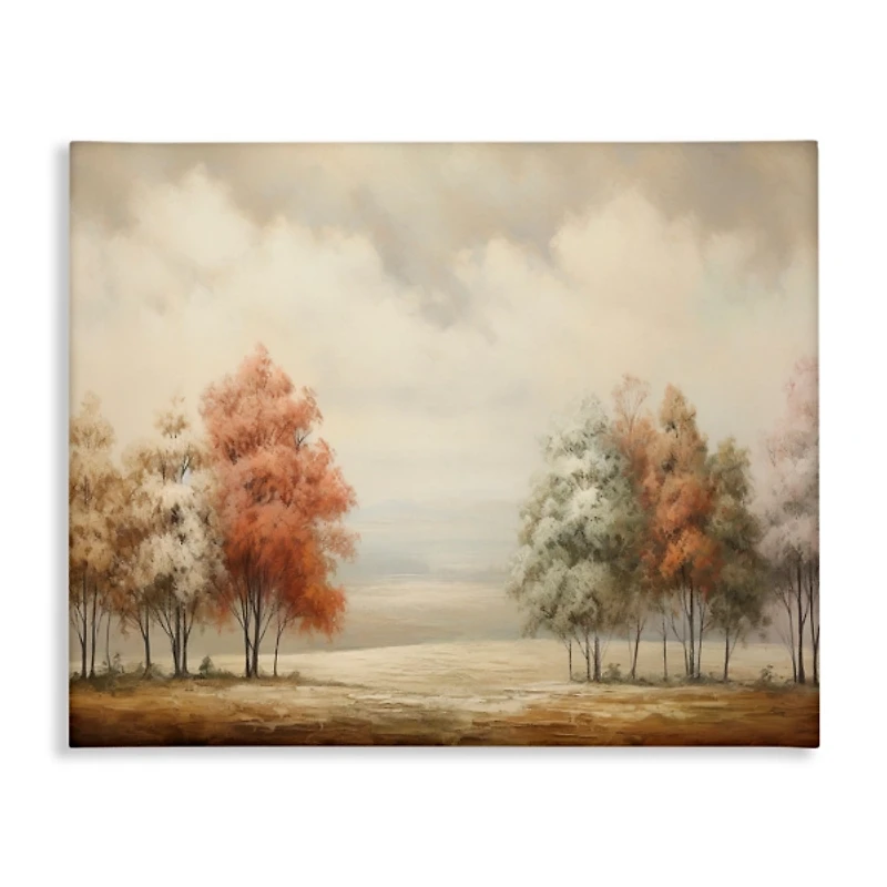 Muted Autumn Treeline Canvas Art Print