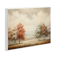 Muted Autumn Treeline White Framed Print, 14x11