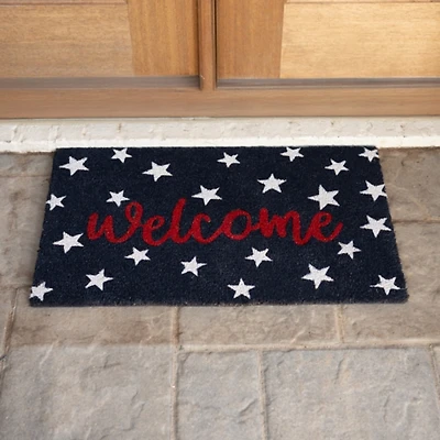 Blue Welcome Stars Doormat