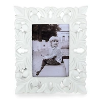 White Fluer De Lis Picture Frame
