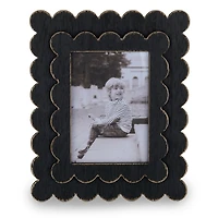 Black Scalloped Wood Picture Frame