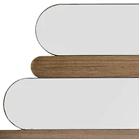 Mirror and Wood Plank Wall Plaque