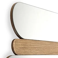 Mirror and Wood Plank Wall Plaque