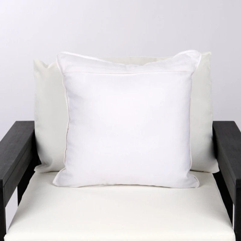 Taupe Flower Motif Outdoor Pillow