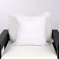 Taupe Flower Motif Outdoor Pillow