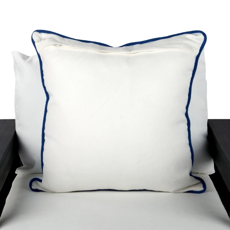 Yellow Bloom Striped Outdoor Pillow