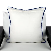 Yellow Bloom Striped Outdoor Pillow