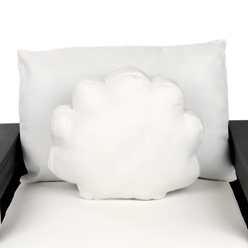 Blue Seashell Shaped Outdoor Pillow