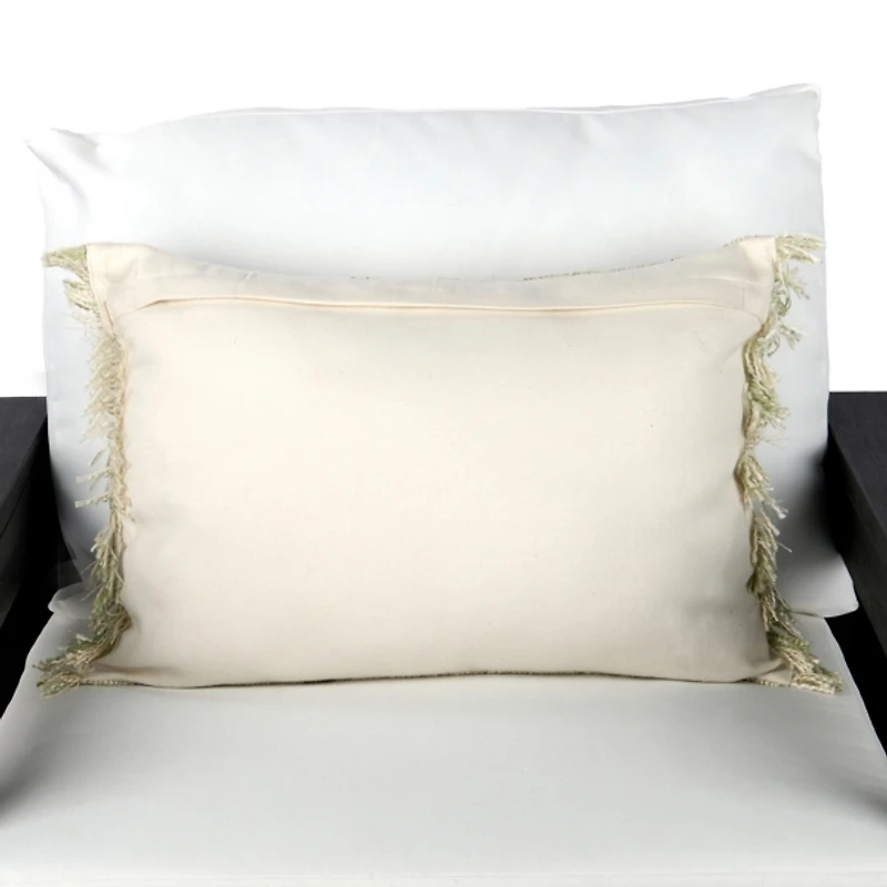 Green Palm Trio Outdoor Lumbar Pillow