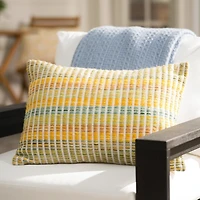 Sunrise Striped Outdoor Lumbar Pillow