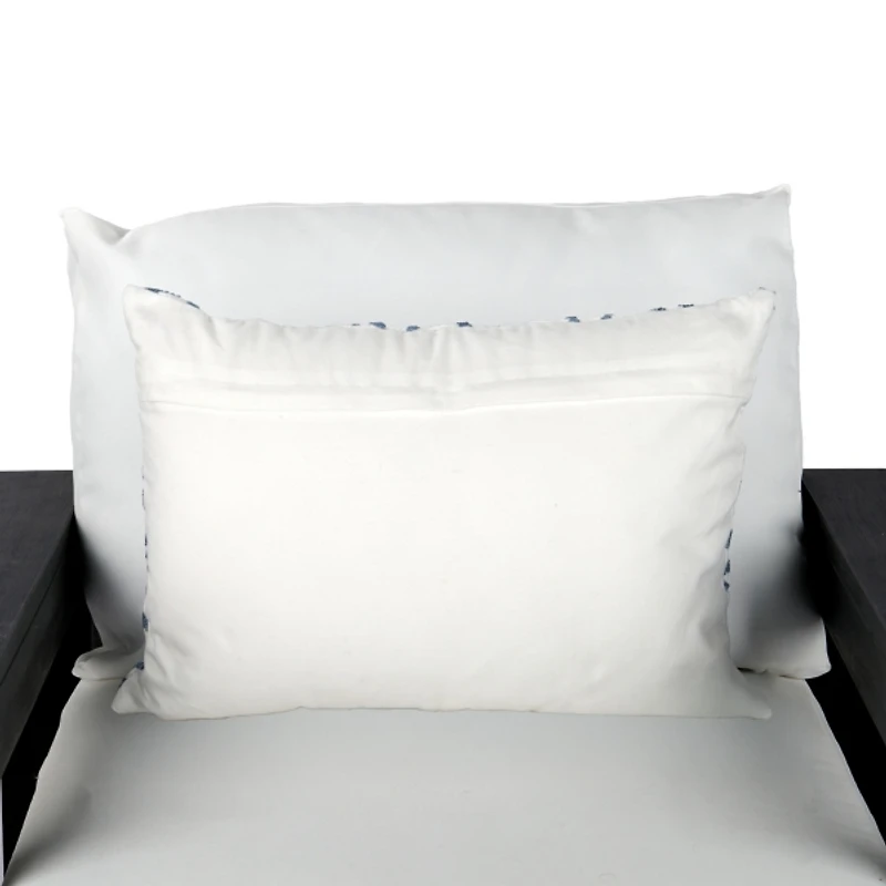 Embroidered Floral Outdoor Lumbar Pillow