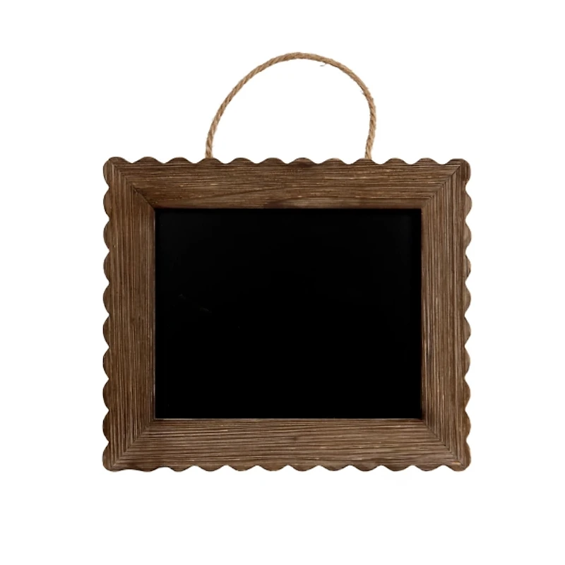 Scalloped Wood Hanging Chalkboard