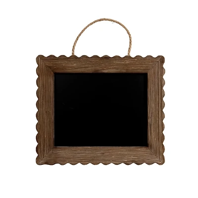 Scalloped Wood Hanging Chalkboard