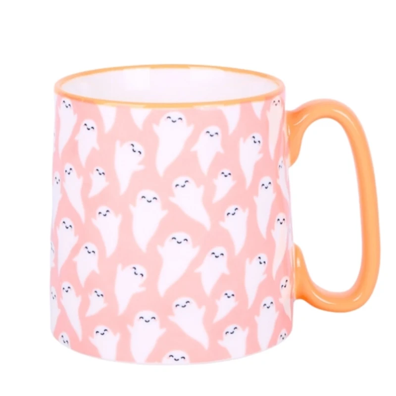 Bella Pink Ghost Mugs, Set of 4