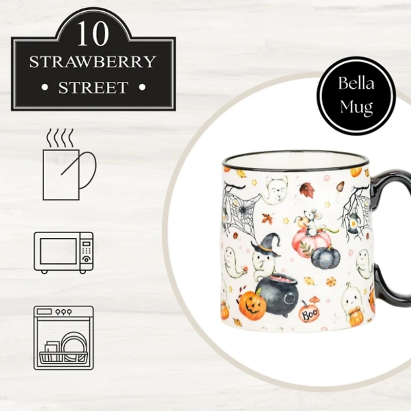 Pink Witchy Ghost Mugs, Set of 4