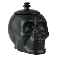 Black Skull Ceramic Cookie Jar