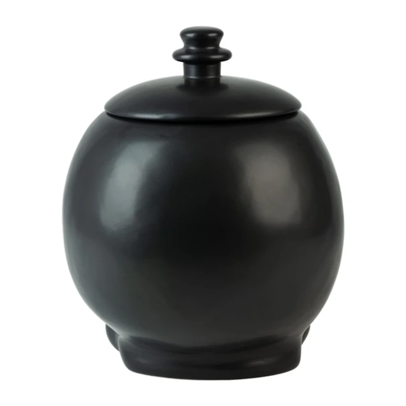Black Skull Ceramic Cookie Jar