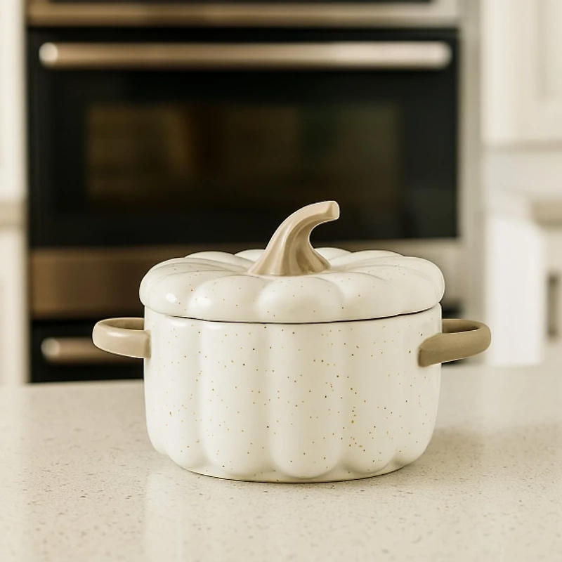 White Pumpkin Patch Tureens, Set of 4