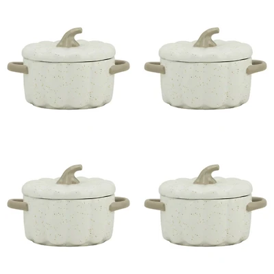 White Pumpkin Patch Tureens, Set of 4