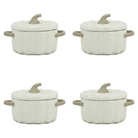 White Pumpkin Patch Tureens, Set of 4