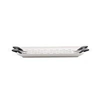 Black and White Large Bow Serving Trays, Set of 2