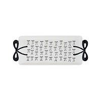 Black and White Bow Serving Trays, Set of 2