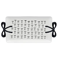 Black and White Bow Serving Trays, Set of 2