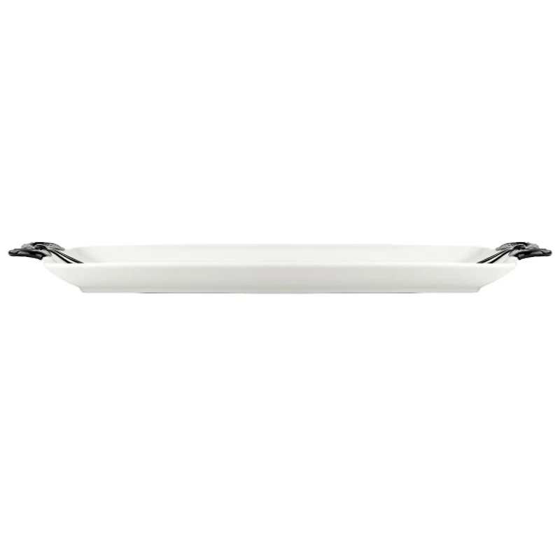 Black and White Bow Serving Trays, Set of 2