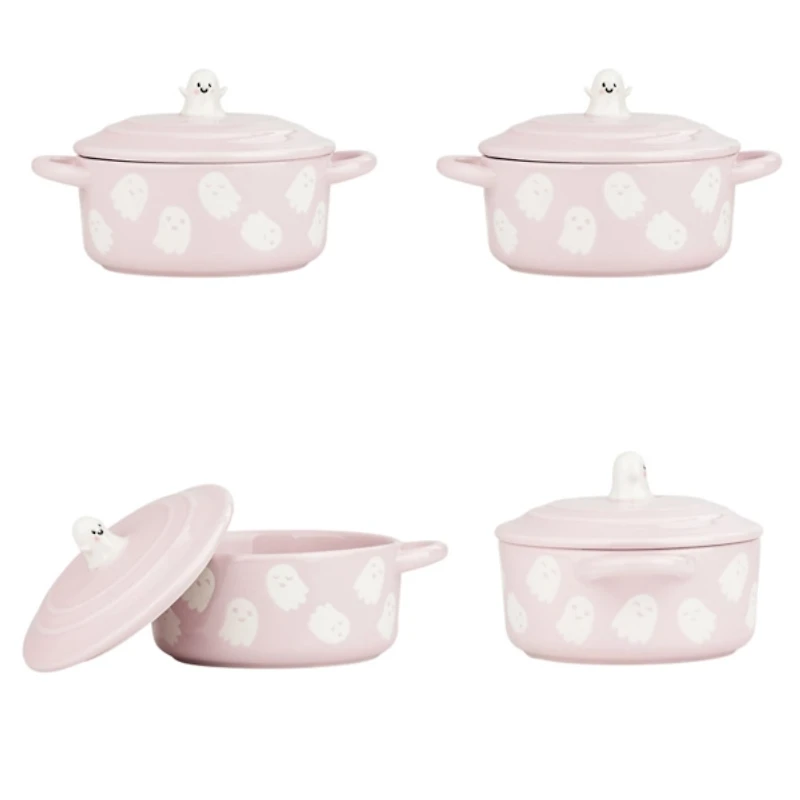 Pink Flying Ghosts 4-pc. Halloween Bakeware Set
