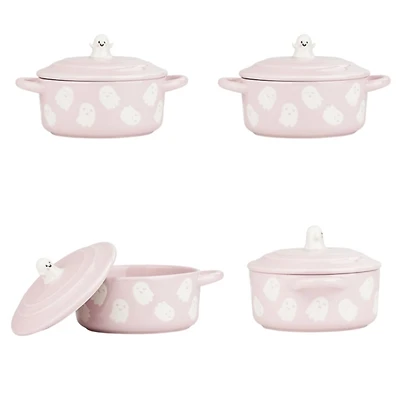 Pink Flying Ghosts 4-pc. Halloween Bakeware Set