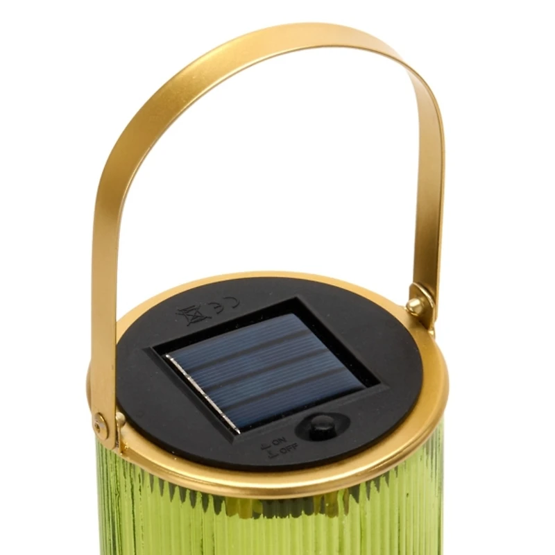 Green Glass Solar Lantern