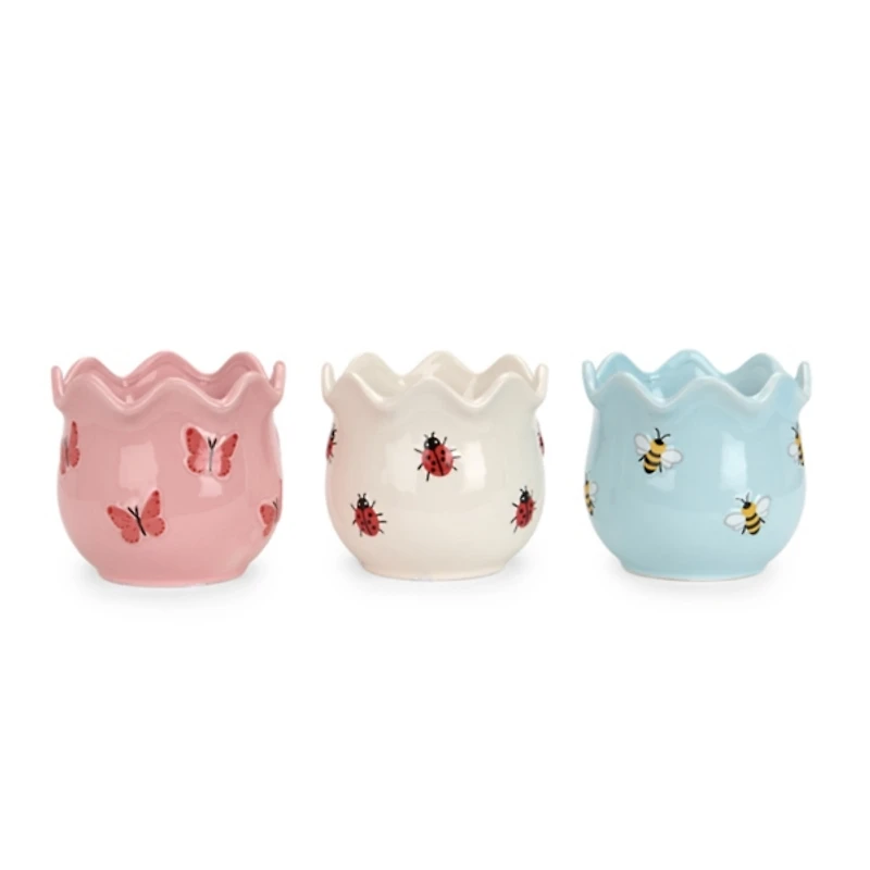 Spring Bugs Ceramic Outdoor Planters