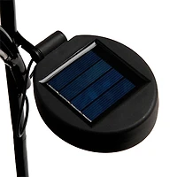 Black Metal Lotus Flower Solar Stake