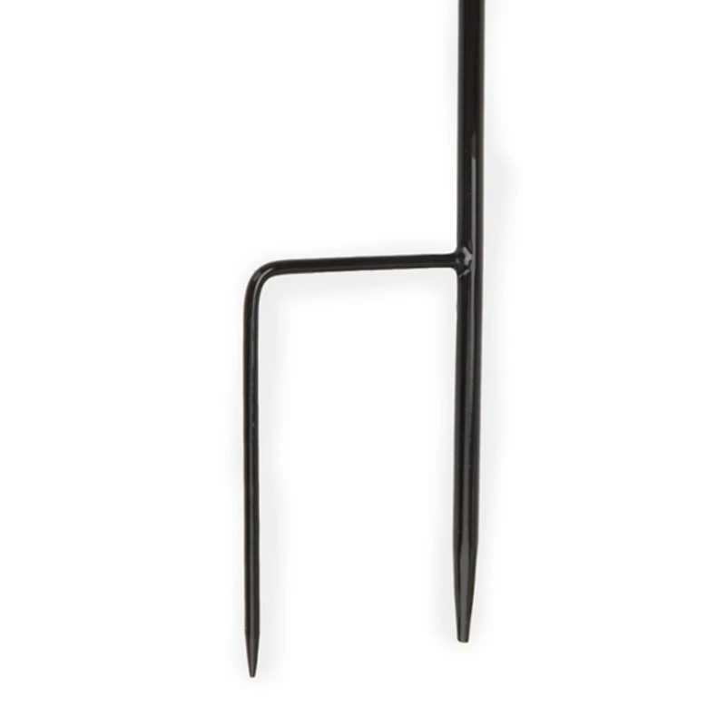 Black Metal Lotus Flower Solar Stake